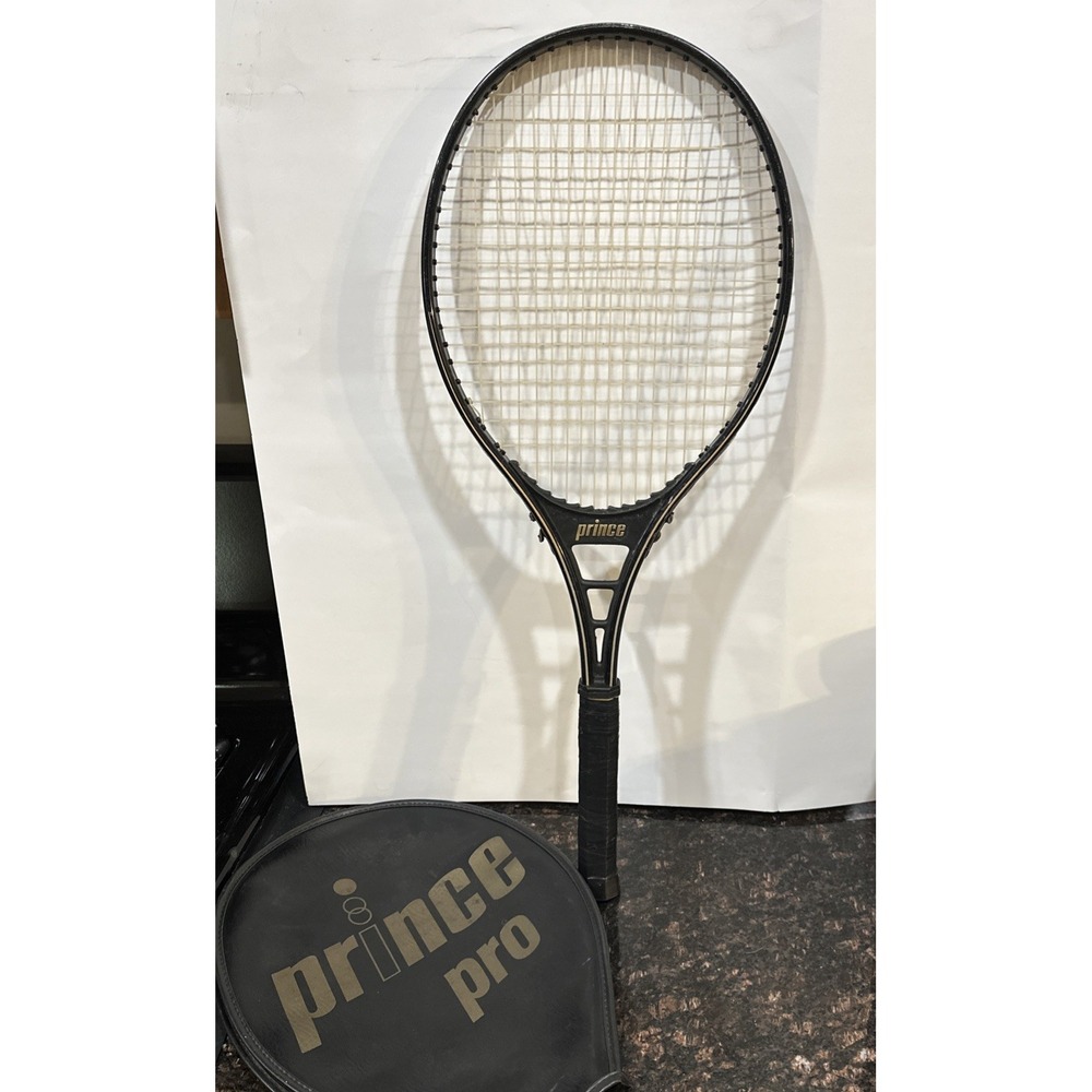 Vintage 1979 Prince Pro Series 110 Tennis Racquet 4 1/4L In Case String at 72Lbs